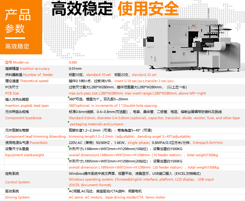 全自動臥式聯(lián)體插件機A360(圖3)